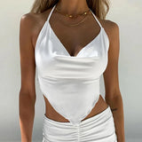 Pink Serenade Asymmetrical Tank – Chic Scalloped Edge Crop Top