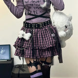 Plaid Layered Skirt – Harajuku Punk Gothic Lolita Style