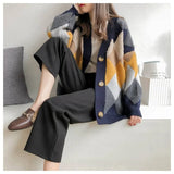 Plaid V-Neck Cardigan