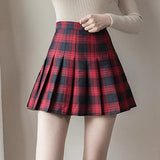 Preppy Harajuku Plaid Pleated Mini Skirt – Kawaii Schoolgirl Style