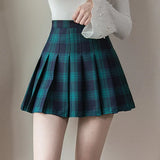 Preppy Harajuku Plaid Pleated Mini Skirt – Kawaii Schoolgirl Style