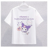 Kuromi Short-Sleeved Shirt and Pleated Skirt Set