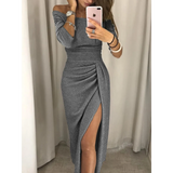 Sexy Pleated Split Dress