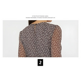 Long-Sleeved Polka Dot Dress