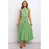 Polka Dot Halter Dress
