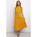 Polka Dot Halter Dress