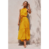Polka Dot Halter Dress