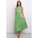 Polka Dot Halter Dress