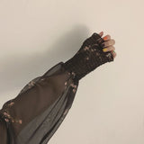 Vintage Flower Puff Sleeve Dress