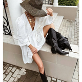 Puff Sleeve Mini Dress