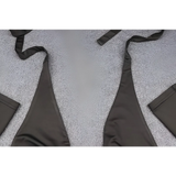 Punk Black Halter Tops