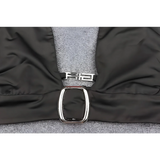 Punk Black Halter Tops