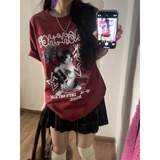 Harajuku Punk Cat Print T-Shirt
