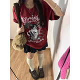 Harajuku Punk Cat Print T-Shirt