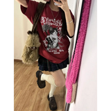 Harajuku Punk Cat Print T-Shirt