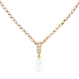 Punk Gummy Bear Crystal Choker - Colorful Metal Multi-layer Necklace
