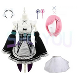 Ram Rem Cosplay Costume - Re:Zero Kara Hajimeru Isekai Seikatsu - Black Maid Outfit