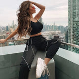 Fashion Reflective Strip Sweatpants