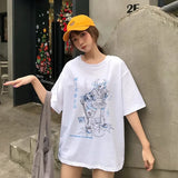 Rockstar Anime Girl Oversized Tee