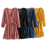 Korean Ruffle Mini Dress