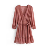 Korean Ruffle Mini Dress