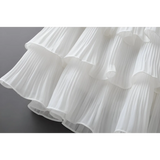 Boho Ruffle Mini Skirt With Elastic Waist