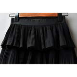 Boho Ruffle Mini Skirt With Elastic Waist