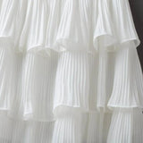 Boho Ruffle Mini Skirt With Elastic Waist