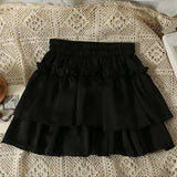 Ruffle Tiered Skirt – Kawaii Y2K Harajuku High Waist Mini Skirt