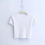 Ruffle Trim Crop Top