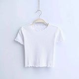 Ruffle Trim Crop Top