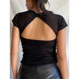 Sexy Backless Cropped Top