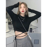 Sexy Crop Long Sleeve T-Shirt