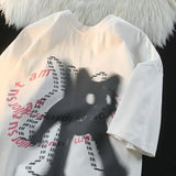 Shadow Feline Illusion Tee – Contemporary Artistic Cat Print