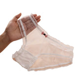 Sheer Lace Mesh Low Waist Panties with Bows – Sexy Transparent Lingerie
