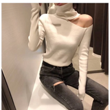 Off Shoulder Knitted Sweater
