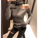 Off Shoulder Knitted Sweater