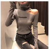 Off Shoulder Knitted Sweater