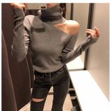 Off Shoulder Knitted Sweater