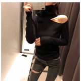 Off Shoulder Knitted Sweater