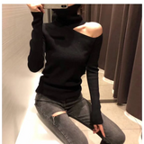Off Shoulder Knitted Sweater