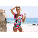 Ruffled Off Shoulder Swimsuit