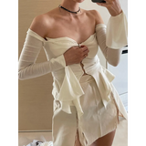 Off Shoulder Long Sleeve T-shirts