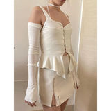 Off Shoulder Long Sleeve T-shirts