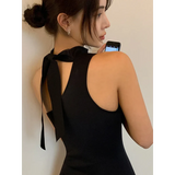 One-Shoulder Halter Swimsuit – Sleek Monochrome Bodysuit 2025