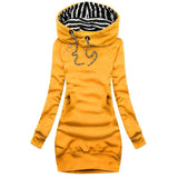 Casual Sweater Dress - Slim Fit Long Sleeve Pullover Sweatshirt