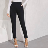 Women's Elastic Formal Solid Color Pants
