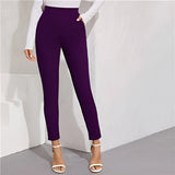 Women's Elastic Formal Solid Color Pants