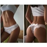 Women's Solid Laced Thong