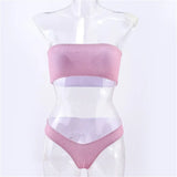 Glitter Strapless Bikini Set – Shiny Sparkle Beachwear 2025